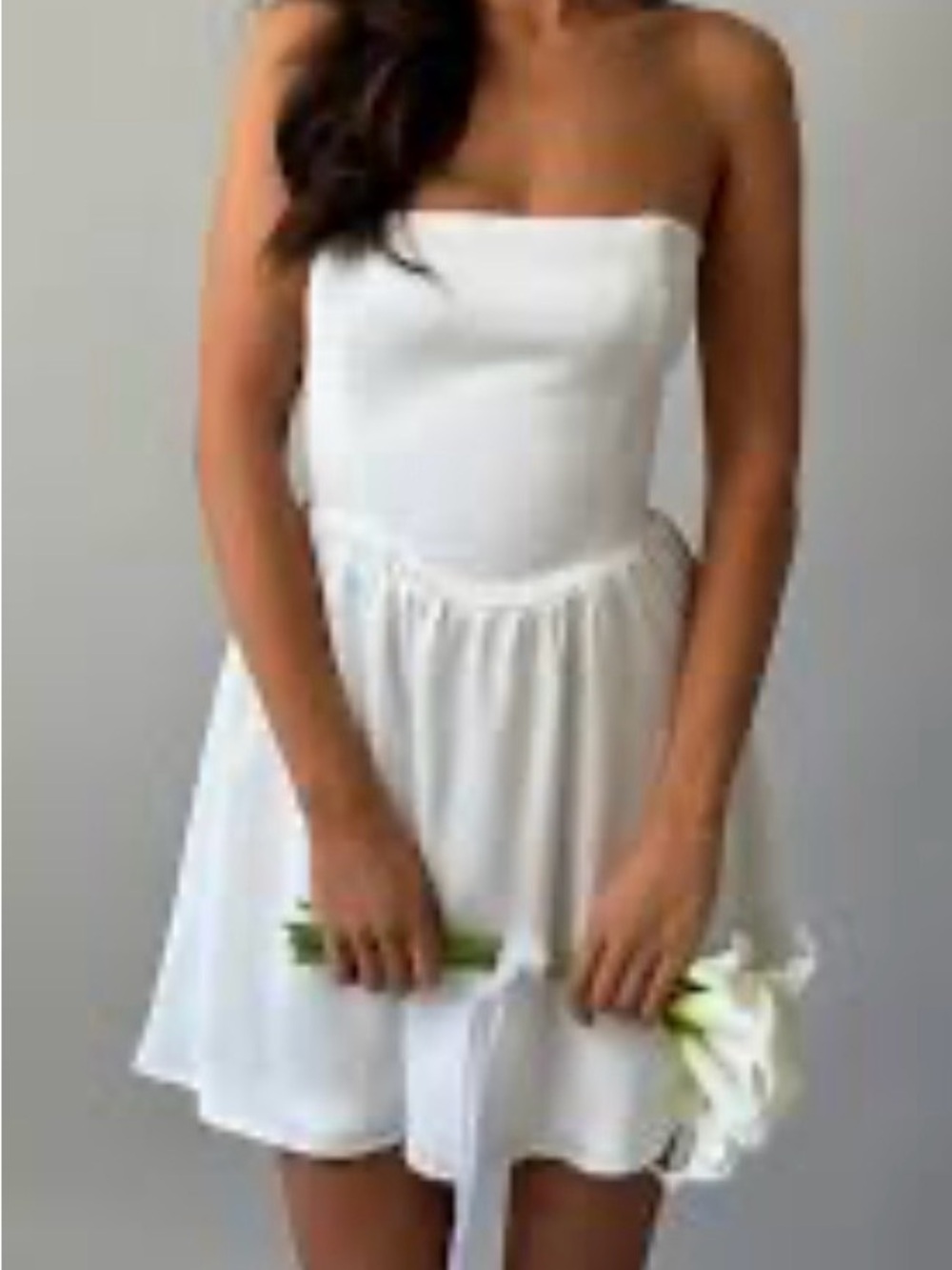 Park & Fifth White Strapless Mini Dress